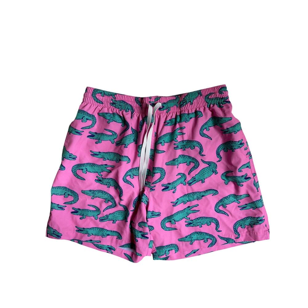 Chubbies Men's Classic 5.5" Swim Trunks (Glades - Pink Alligator) - Large